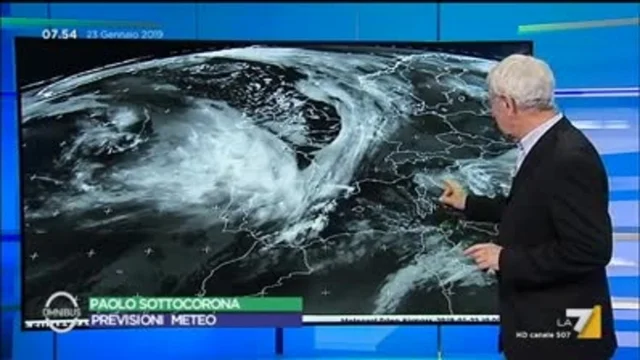 Il meteo del 23 gennaio