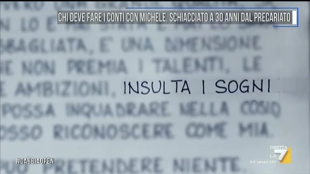 Chi deve fare i conti con Michele, schiacciato a 30 anni dal precariato
