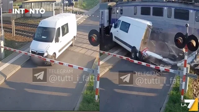 Camion Opel travolto da treno ad alta velocità: incidente fortunatamente senza feriti