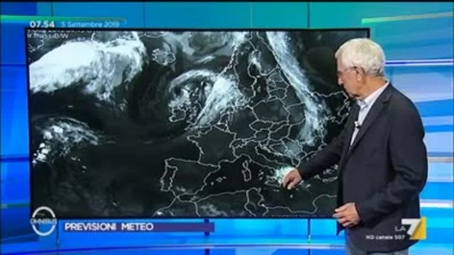 Le previsioni del tempo del 5 settembre