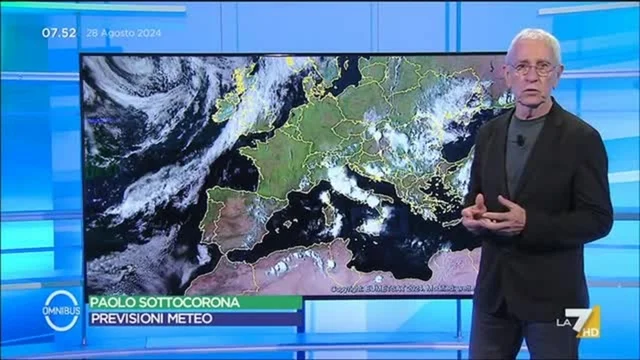 Le previsioni meteo di oggi di Paolo Sottocorona
