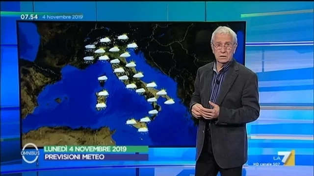 Le previsioni del tempo del 4 novembre