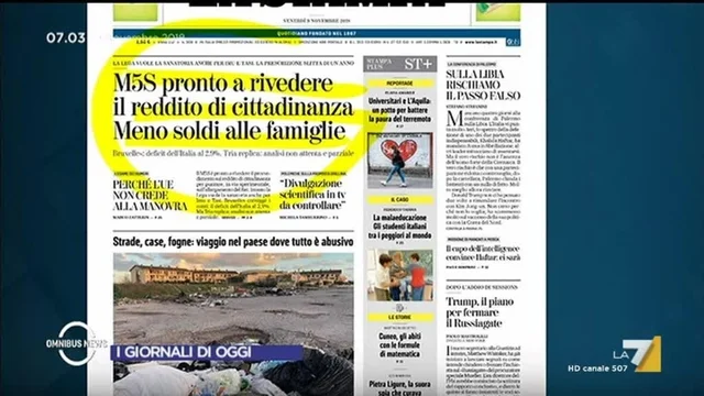 Omnibus News - i giornali di oggi