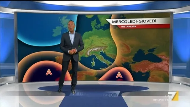 Il meteo della sera del 27 agosto