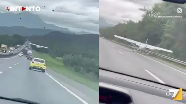 Brasile, aereo in avaria compie un atterraggio d’emergenza in autostrada