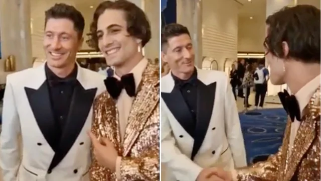 I Maneskin a Cannes, Damiano incontra Lewandowski e gli chiede un selfie