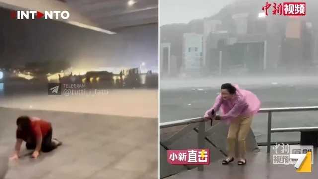 Maltempo a Hong Kong: il tifone Wipha provoca decine di feriti