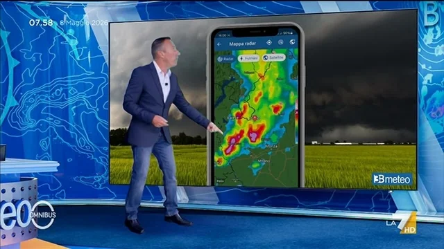 Il meteo dell'8 maggio 2026