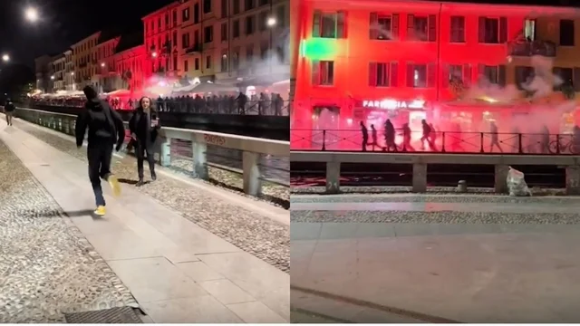 Ultrà del Milan assaltano i tifosi del PSG ai Navigli: attimi di paura