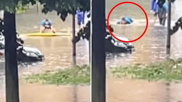 Maltempo Milano, tavola da surf per circolare in strada: il video impressionante