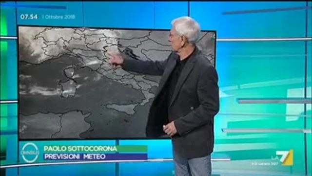 Il meteo del 1 ottobre