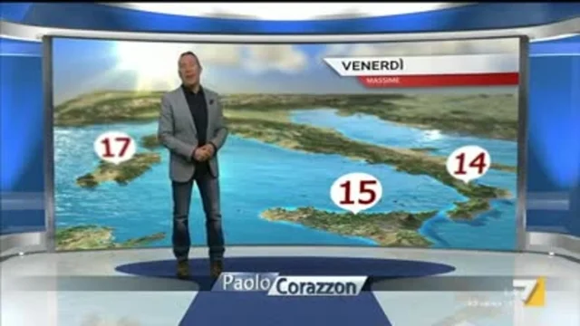 Il meteo della sera del 21 febbraio