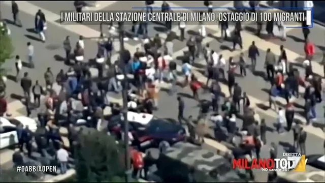 I militari della stazione Centrale di Milano, ostaggio di 100 migranti