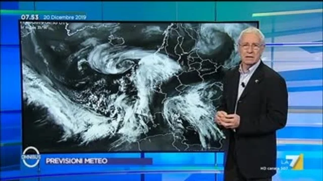 Le previsioni meteo del 20/12/2019