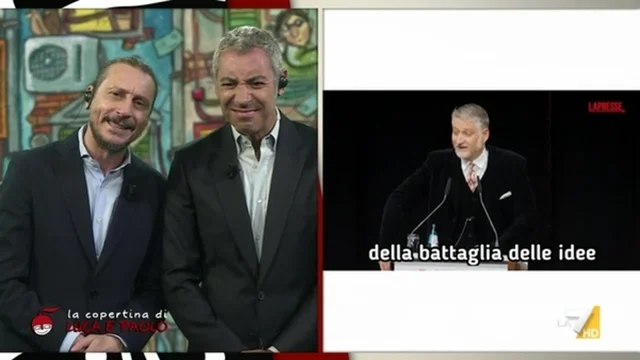 Luca e Paolo: "Il ministro Giuli, detto anche Battiato, appena uscito dal Muccassassina"