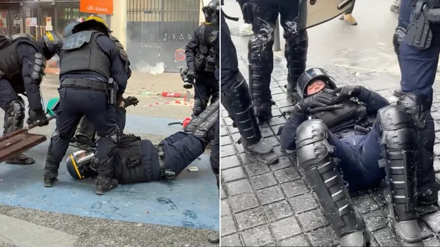 I poliziotti feriti sarebbero 400: le immagini choc dalla Francia