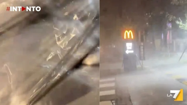 Maltempo estremo a Taoyuan, Taiwan: vento e pioggia improvvisi colpiscono la città