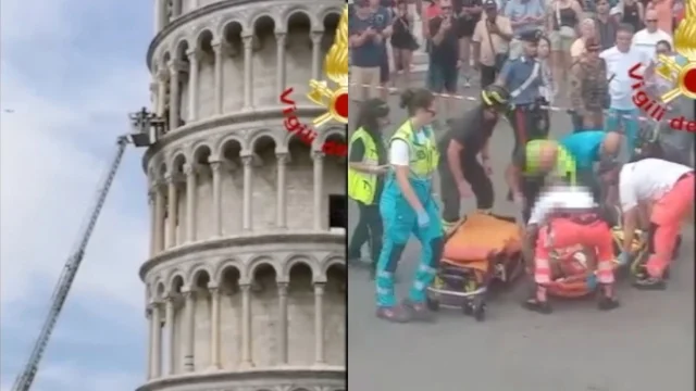 Pisa, uomo colto da malore sulla Torre: il salvataggio dei vigili del fuoco