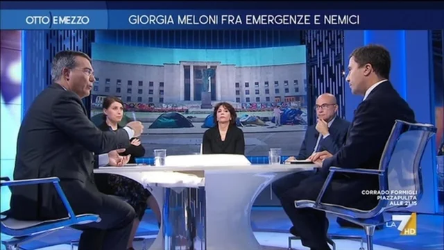 Giorgia Meloni fra emergenze e nemici - Otto e Mezzo - Puntata del 18/5/2023