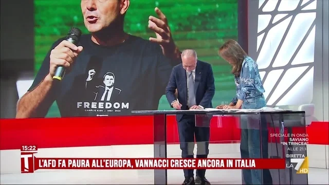 Mulè firma in diretta: "No all'alleanza con Vannacci, firmo con il sangue"