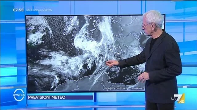 Previsioni Meteo di oggi di Paolo Sottocorona - 25/2/2025