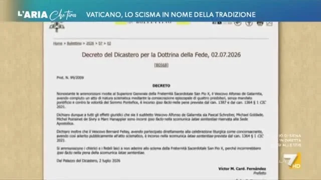 Vaticano, lo scisma in nome della tradizione