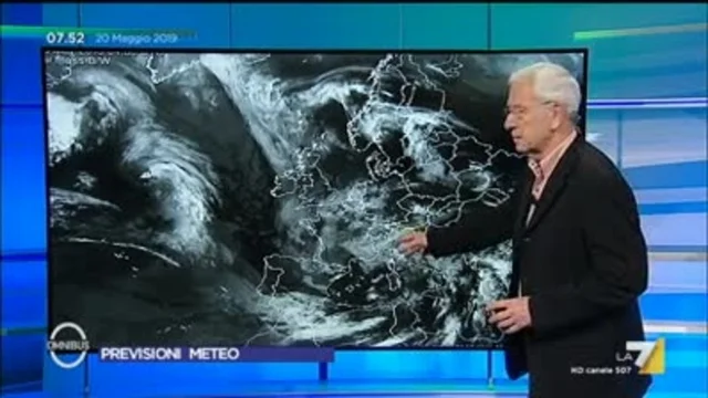 Le previsioni del tempo del 20 maggio - Miglioramento progressivo nel corso della settimana