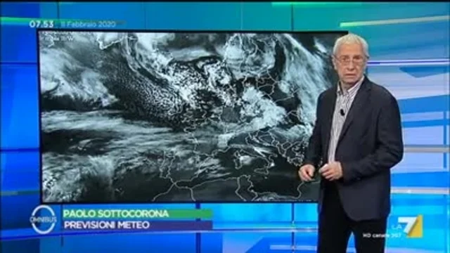 Le previsioni meteo del 11/02/2020