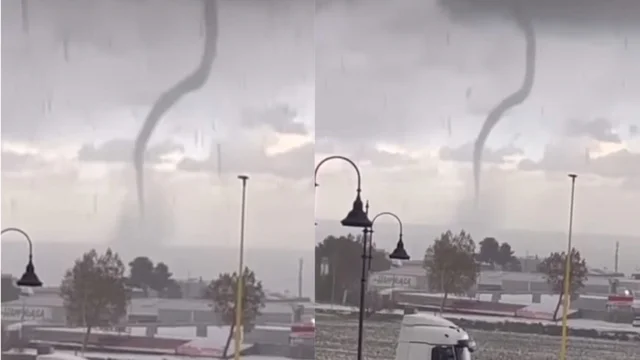 Maltempo, violenta grandinata e tromba marina nella tempesta sulla costa a Termoli