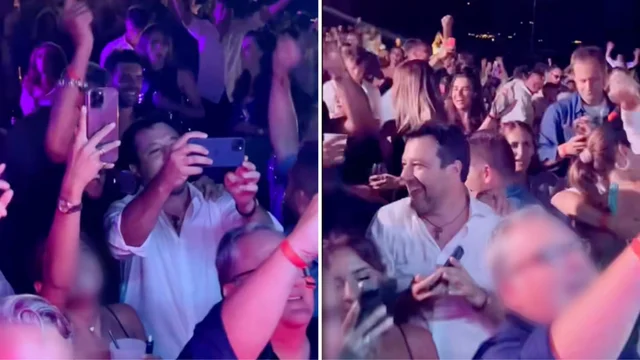 Salvini canta e balla alla serata di Bob Sinclair: il video è virale