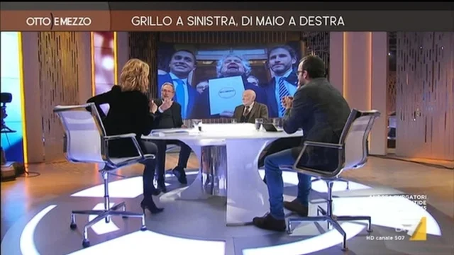 Grillo a sinistra Di Maio a destra - Otto e Mezzo Sabato - Puntata del 30/11/2019