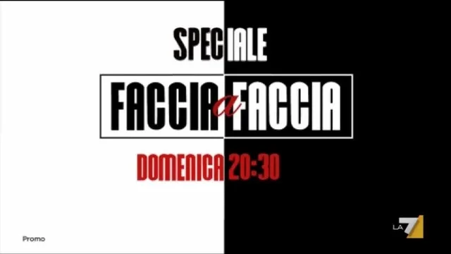Speciale Faccia a Faccia, domenica alle 20.30