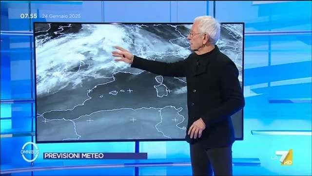 Le previsioni meteo di oggi, venerdì 24 gennaio, di Paolo Sottocorona