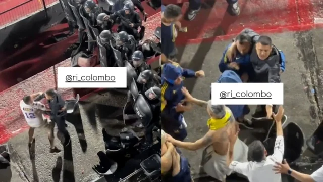Clamoroso in Argentina, Riquelme va tra i tifosi del Boca Juniors per fermare la rissa: il video