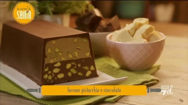 Torrone morbido al pistacchio e cioccolato
