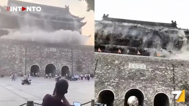 Crolla la Torre del Tamburo di Fengyang: in piedi da secoli, cede dopo i restauri
