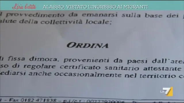 Alassio, vietato l'ingresso ai migranti