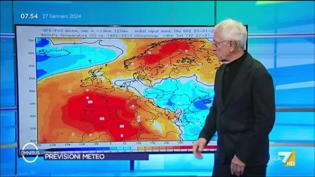 Meteo LA7 27/01/2024