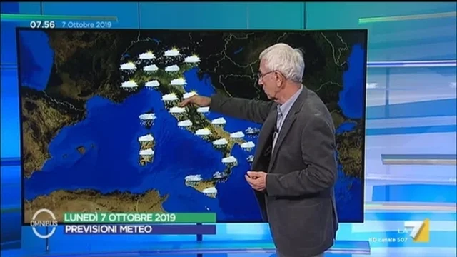 Le previsioni del tempo del 7 ottobre
