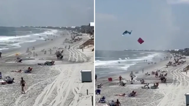 Il 'diavolo di sabbia' spaventa i bagnanti: volano via i teli in spiaggia