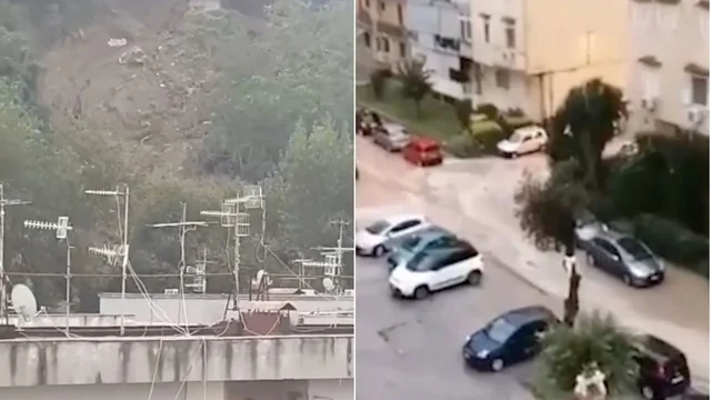 Maltempo a Napoli, frana la collina di Posillipo: paura per i fiumi di fango