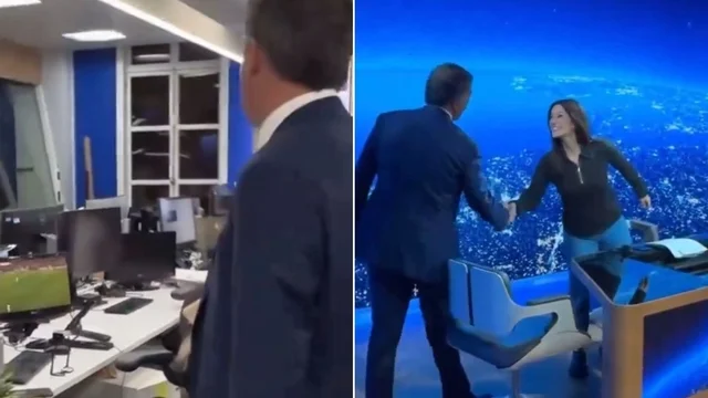 Renzi guarda la semifinale degli Europei prima dell'intervista in diretta: il video