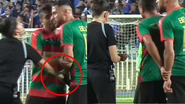 Calcio, il gesto vergognoso del calciatore contro l'arbitra durante la partita