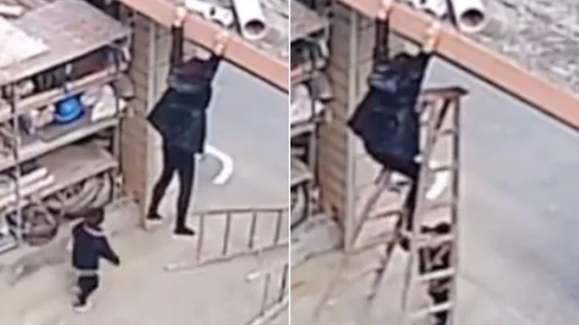 Bambino salva la madre con un gesto eroico. Il video è virale
