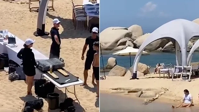 Milionario americano occupa la spiaggia di Talmone con gazebo e fornelli: arriva la Guardia costiera e sgombera tutto