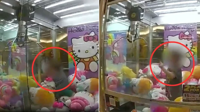 Bambino di 3 anni rimane incastrato nella macchina dei peluche: il salvataggio della polizia