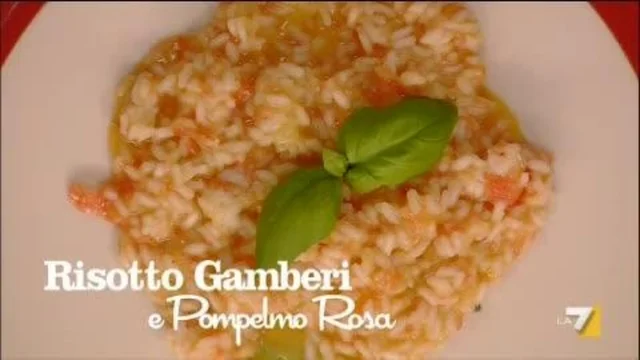 Risotto gamberi e pompelmo rosa
