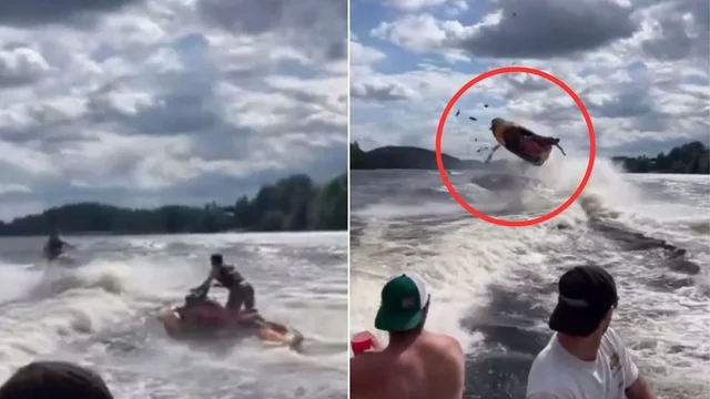 L'incredibile incidente tra le due moto d'acqua: salvi per miracolo