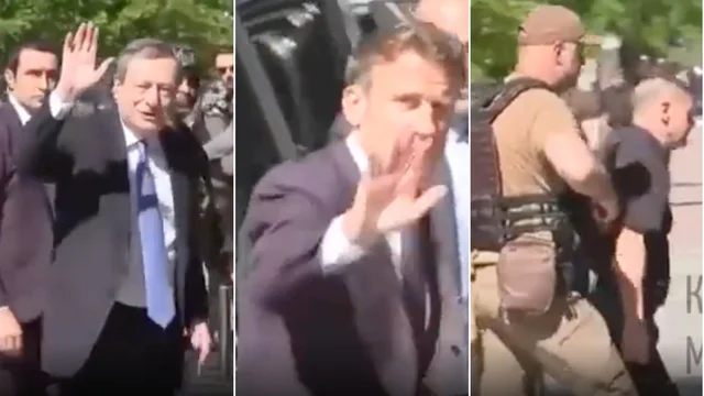 Ucraina: l'arrivo di Draghi, Macron e Scholz in un hotel di Kiev