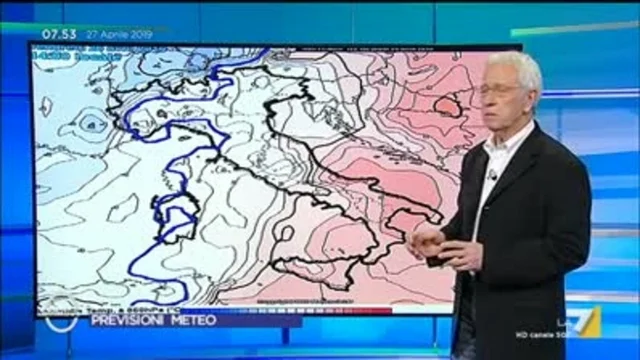 Le previsioni del tempo del 27 aprile